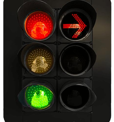 traffic lights and arrows